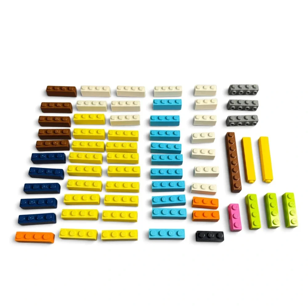LEGO Mixed Building Bricks Bulk Lot Assorted Colors 50+ Pieces